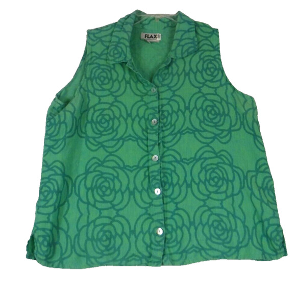 FLAX Jacket, Ankle Pants & 2 Tops Outfit Set 100% Linen Lagenlook size M Womens - Picture 7 of 16